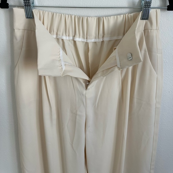 Cream tailored dress pants - Picture 5 of 7